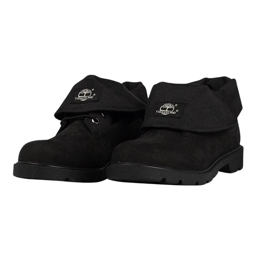 NEW TIMBERLAND Black Roll Top‎ Boots Big Kids Style Size 1.5 Youth